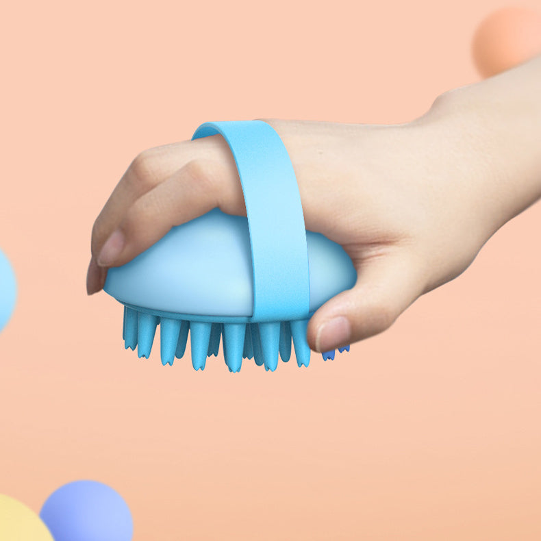 Pet Silicone Bath Massage Scrub Bath Brush For Cats And Dogs — product detail