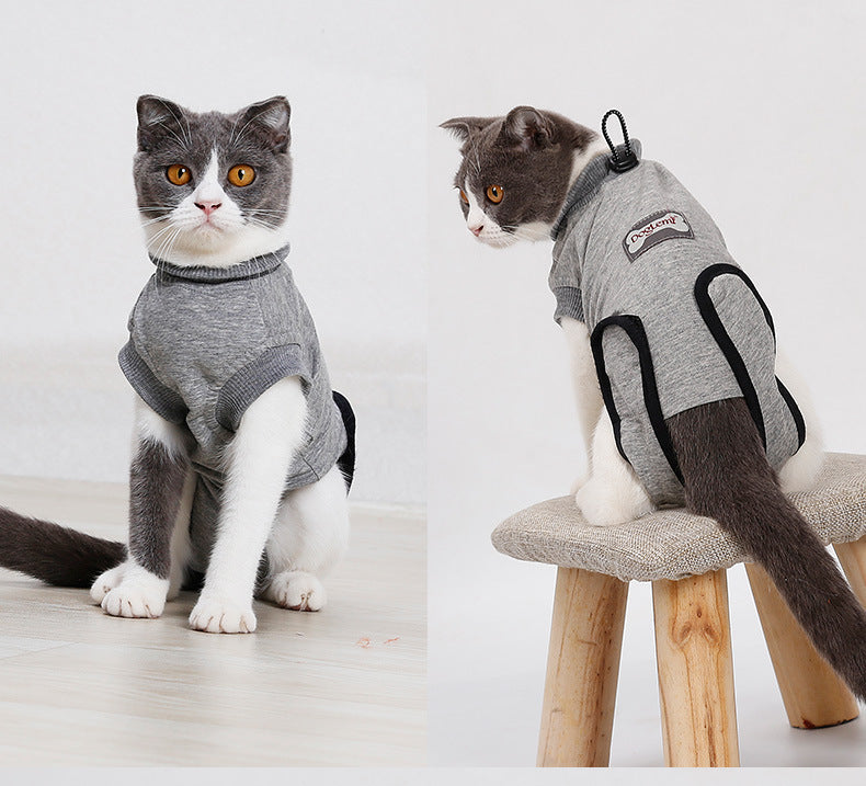 Pet Cat Recovery After Surgery Clothing Pet Wound Anti-mite Sterilization Suit pet products supplies &c — product detail