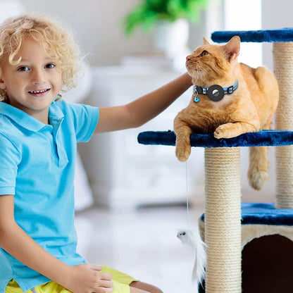 Airtag Pet Collar With Bell Reflective Adjustable Anti-lost Cat Dog Collar — product detail