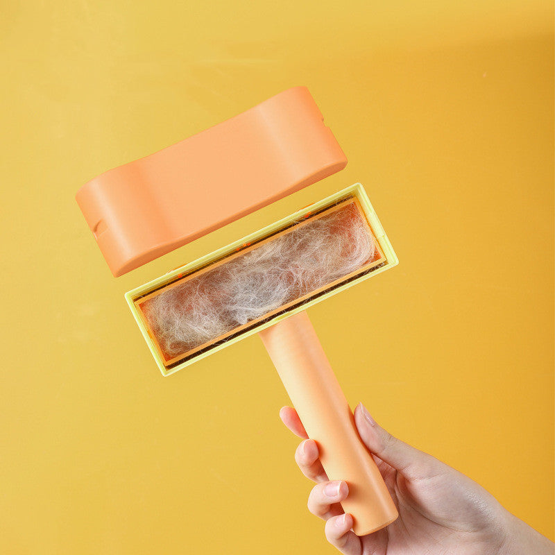New Pet Hair Roller Remover Lint Brush 2-Way Dog Cat Comb Tool Convenient Cleaning Dog Cat Fur Brush Base Home Furniture Sofa — product detail