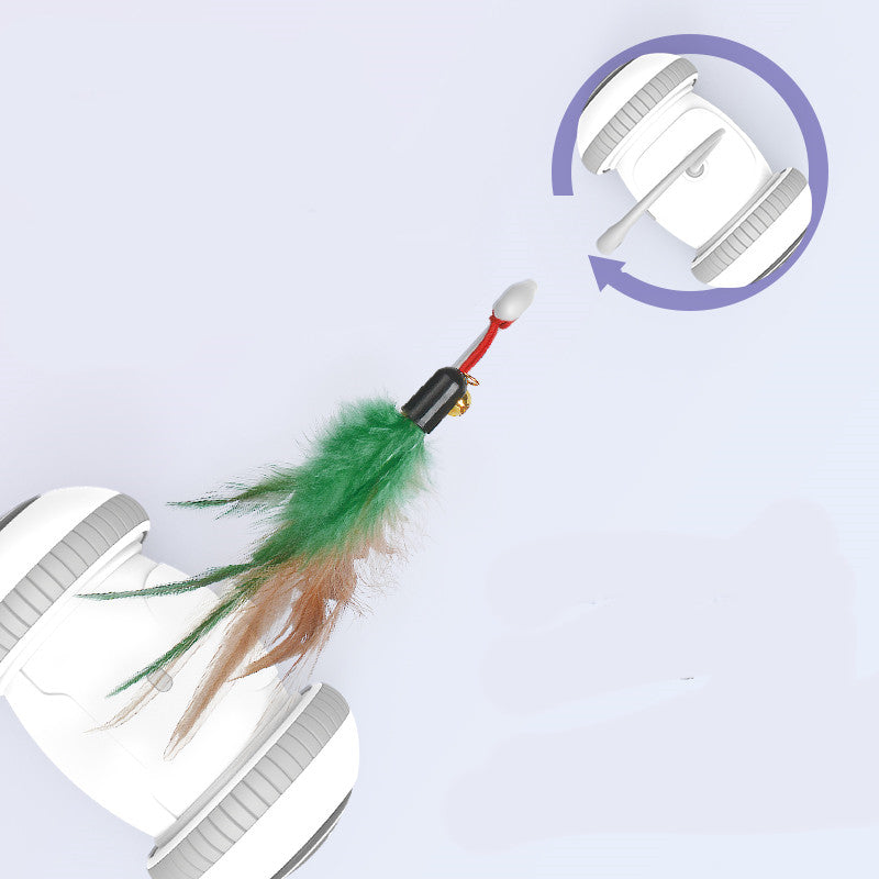 Interactive Cat Toy With Interchangeable Heads  Pet Feather Toys — product detail