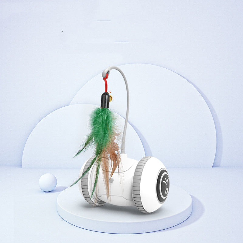 Interactive Cat Toy With Interchangeable Heads  Pet Feather Toys — product detail