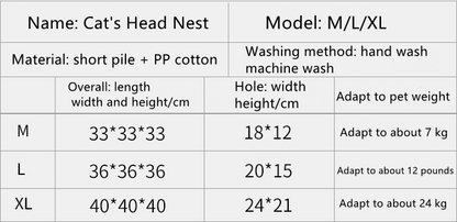 Semi-enclosed warm and fluffy pet nest — product detail