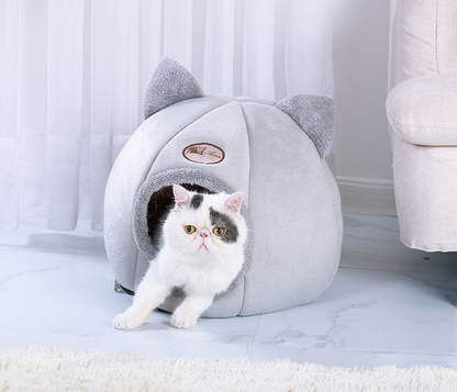 Semi-enclosed warm and fluffy pet nest — product detail