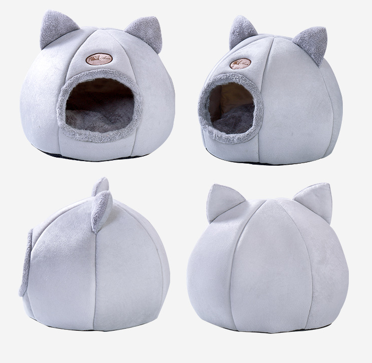 Semi-enclosed warm and fluffy pet nest — product detail