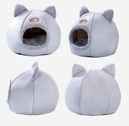 Semi-enclosed warm and fluffy pet nest — product detail