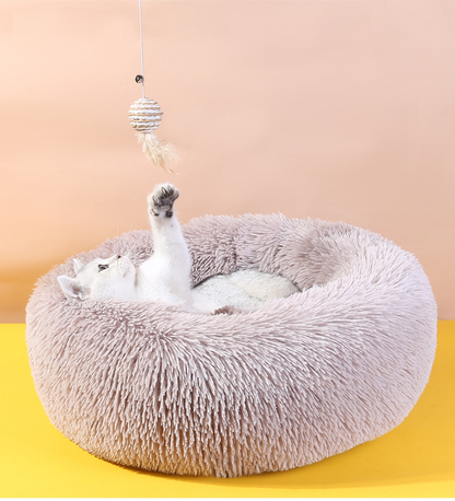 Round Plush Cat Bed — product detail
