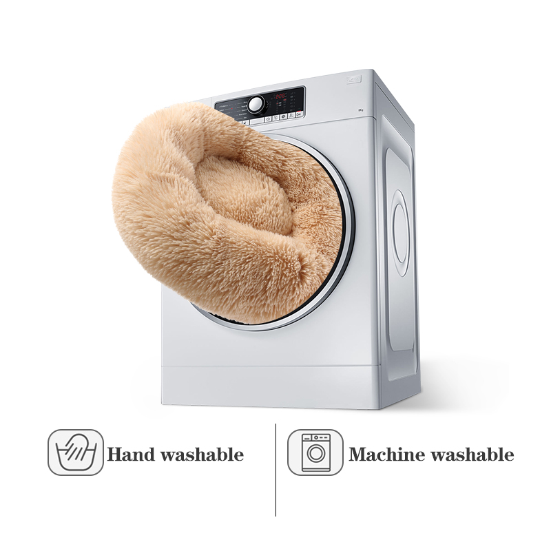 Round Plush Cat Bed — product detail