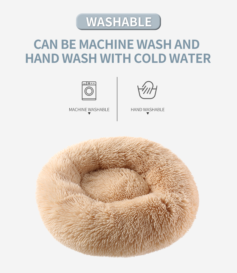Round Plush Cat Bed — product detail