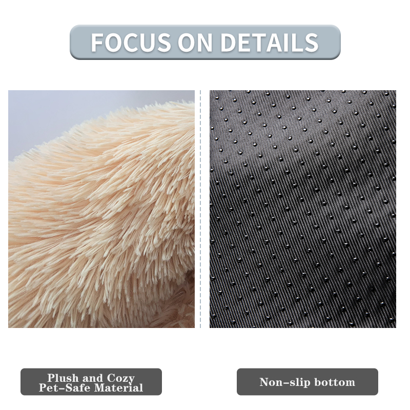 Round Plush Cat Bed — product detail