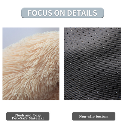 Round Plush Cat Bed — product detail