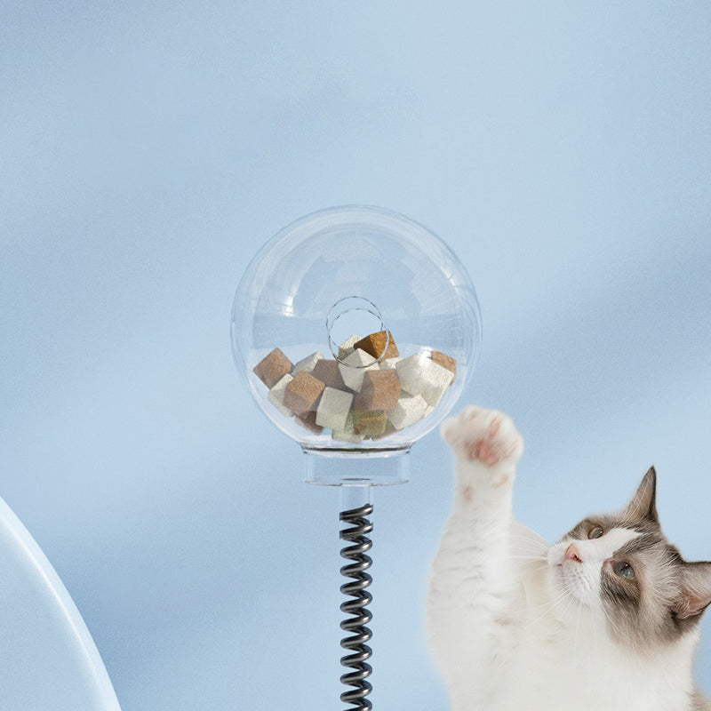 Cat Leakage Food 2 In 1 Toys Turntable Ball Toys Kitten Funny Cat Training Spring Ball Cat Supplies Pet Products — product detail