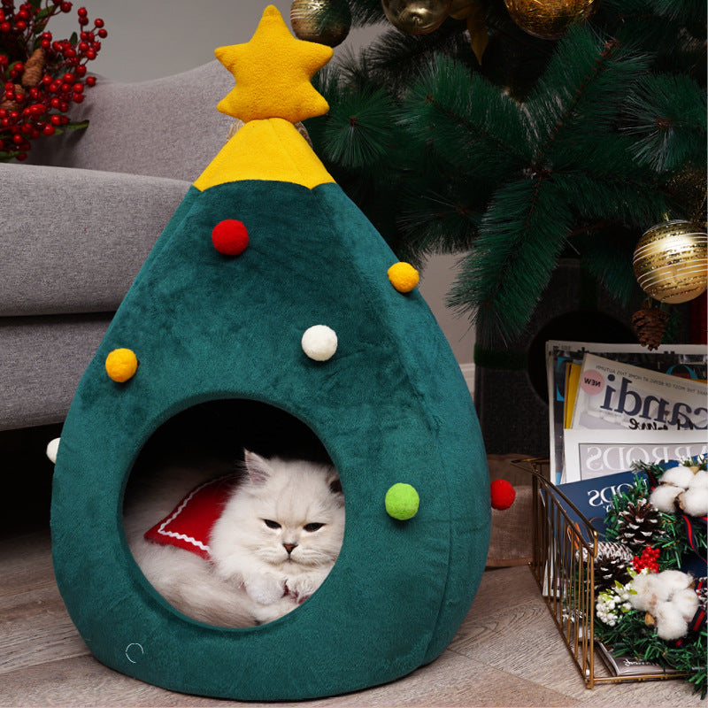 Pet Christmas Tree Cat Cat Bed Cat Mat Kennel Felt Litter Cat Supplies — product detail