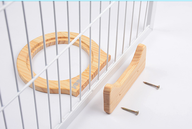 Ceramic Pet Bowl with Wood Stand — product detail