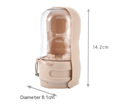 New Pet Outdoor Tableware Folding Portable Dog Drinking Cup Split-type Dog Food Integrated Water Fountain Pet Products — product detail