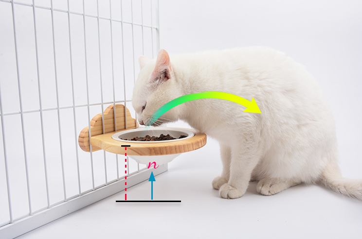 Ceramic Pet Bowl with Wood Stand — product detail