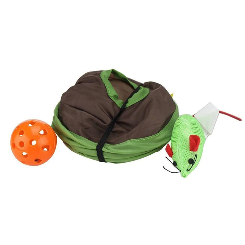 Cute Pet Cat Interactive Hide Seek Game 9 Holes Tunnel Mouse Hunt Intelligence Toy Pet Hidden Hole Kitten Foldable Toys — product detail