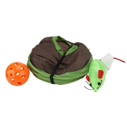 Cute Pet Cat Interactive Hide Seek Game 9 Holes Tunnel Mouse Hunt Intelligence Toy Pet Hidden Hole Kitten Foldable Toys — product detail