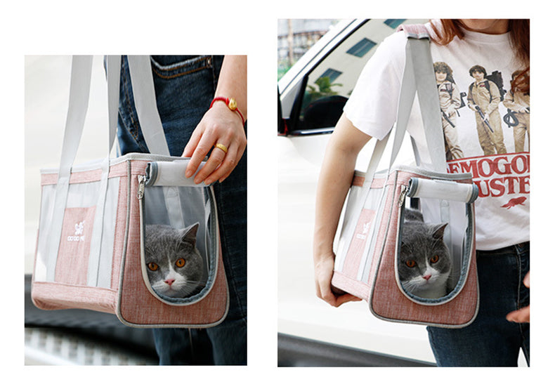 Portable Pet Cat Bag Breathable Dog Carrier Backpack Large Capacity Travel Pet Handbag For Puppy Kitten Pets Outdoor Supplies — product detail
