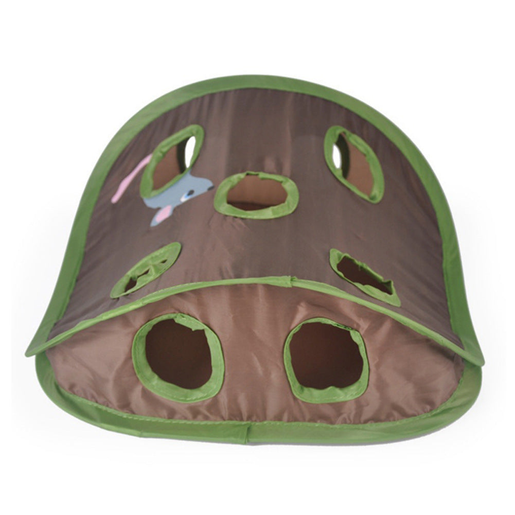 Cute Pet Cat Interactive Hide Seek Game 9 Holes Tunnel Mouse Hunt Intelligence Toy Pet Hidden Hole Kitten Foldable Toys — product detail