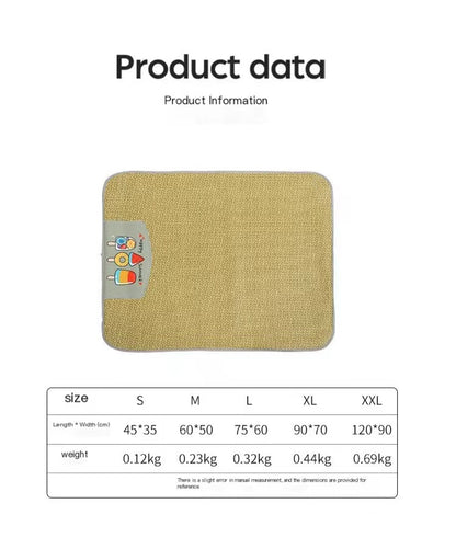 Pet Mat Ice Cool Grass Mat Dog's Nest Tengzhu Cooling Summer Pet's Nest Cat Sleeping Mat Anti Scratch Dog Bed Anti Moisture Dogs Cats Supplies Summer Pet Products — product detail