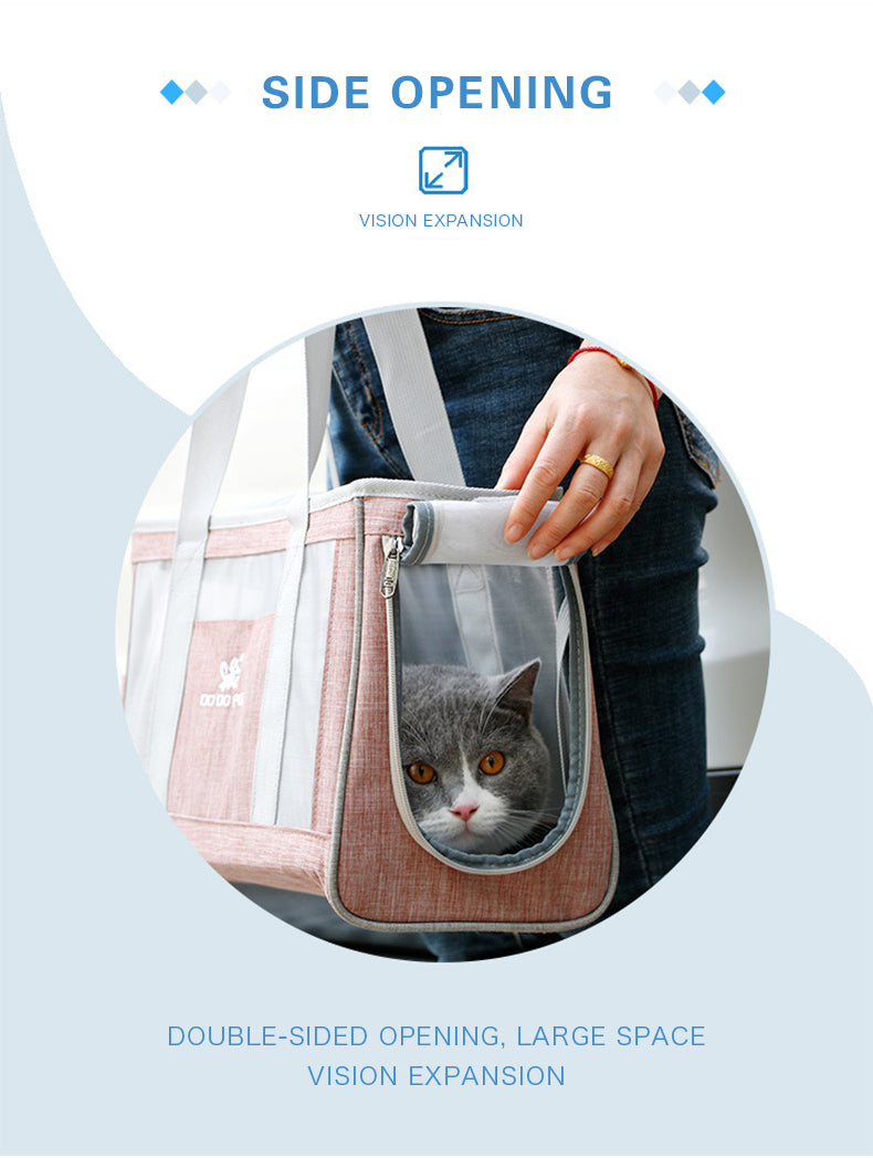 Portable Pet Cat Bag Breathable Dog Carrier Backpack Large Capacity Travel Pet Handbag For Puppy Kitten Pets Outdoor Supplies — product detail