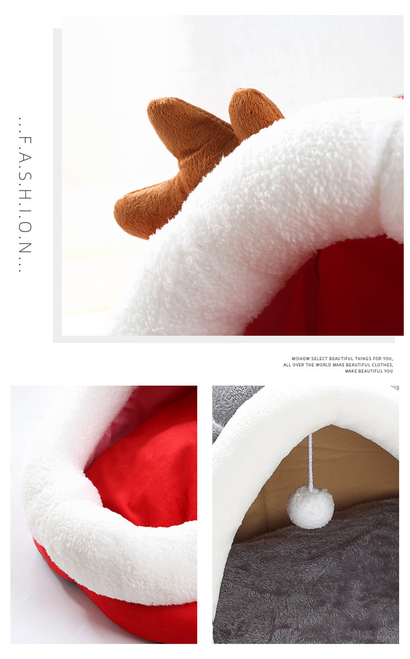 Cat Bed Indoor Soft Cats Houses Warm Cozy Cushion Bag Small Dog Removable Washable Tent Pet House Cat's Basket Pets Mat Supplies — product detail