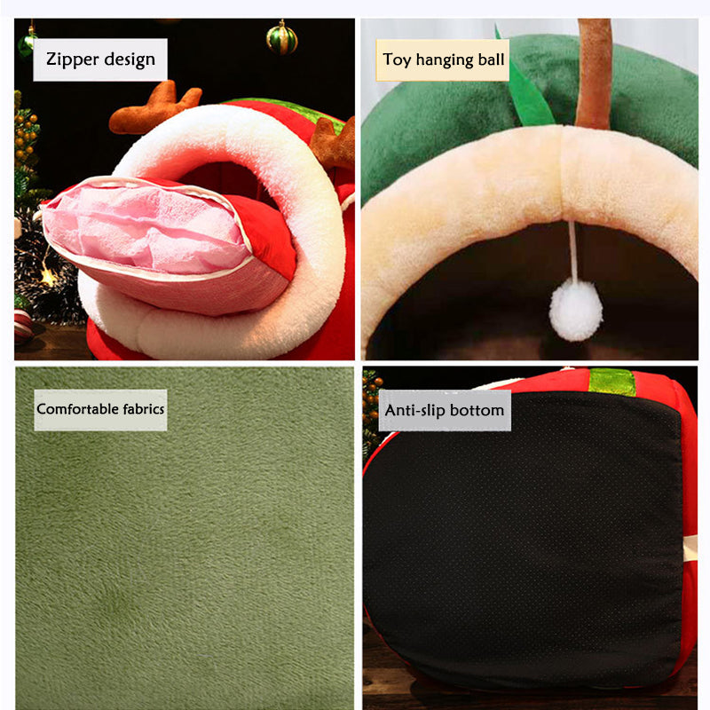 Cat Bed Indoor Soft Cats Houses Warm Cozy Cushion Bag Small Dog Removable Washable Tent Pet House Cat's Basket Pets Mat Supplies — product detail