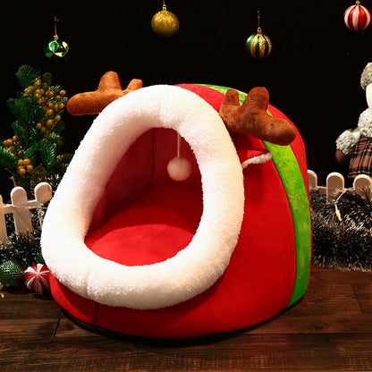 Cat Bed Indoor Soft Cats Houses Warm Cozy Cushion Bag Small Dog Removable Washable Tent Pet House Cat's Basket Pets Mat Supplies — product detail