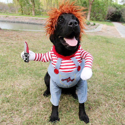 Halloween Pet Costume Pet Dog Funny Clothes Adjustable Dog Cosplay Costume Scary Costume Party Gatherings — product detail