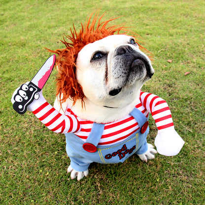 Halloween Pet Costume Pet Dog Funny Clothes Adjustable Dog Cosplay Costume Scary Costume Party Gatherings — product detail