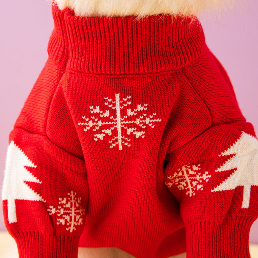 Christmas Tree Elk Christmas Dog Sweater — product detail