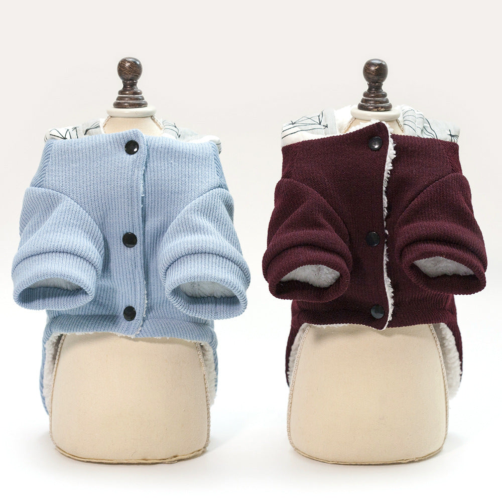 Thickened Warm, Hooded, Padded Clothes For Pets — product detail