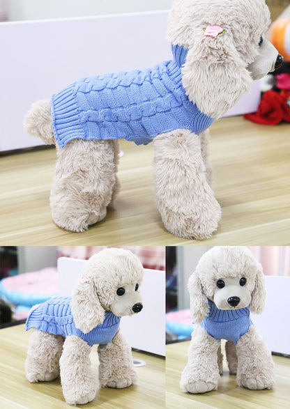 Cashmere Twisted Rope Pet Sweater, Dog Clothes, Pet Products — product detail