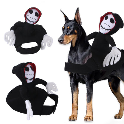 Hooded Skeleton Rider Dog Costume — product detail