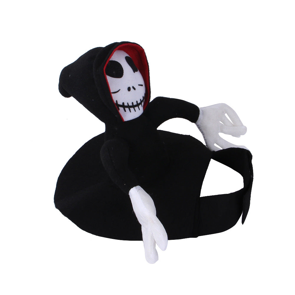 Hooded Skeleton Rider Dog Costume — product detail