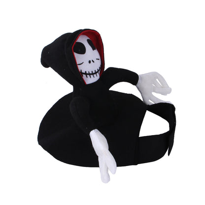 Hooded Skeleton Rider Dog Costume — product detail