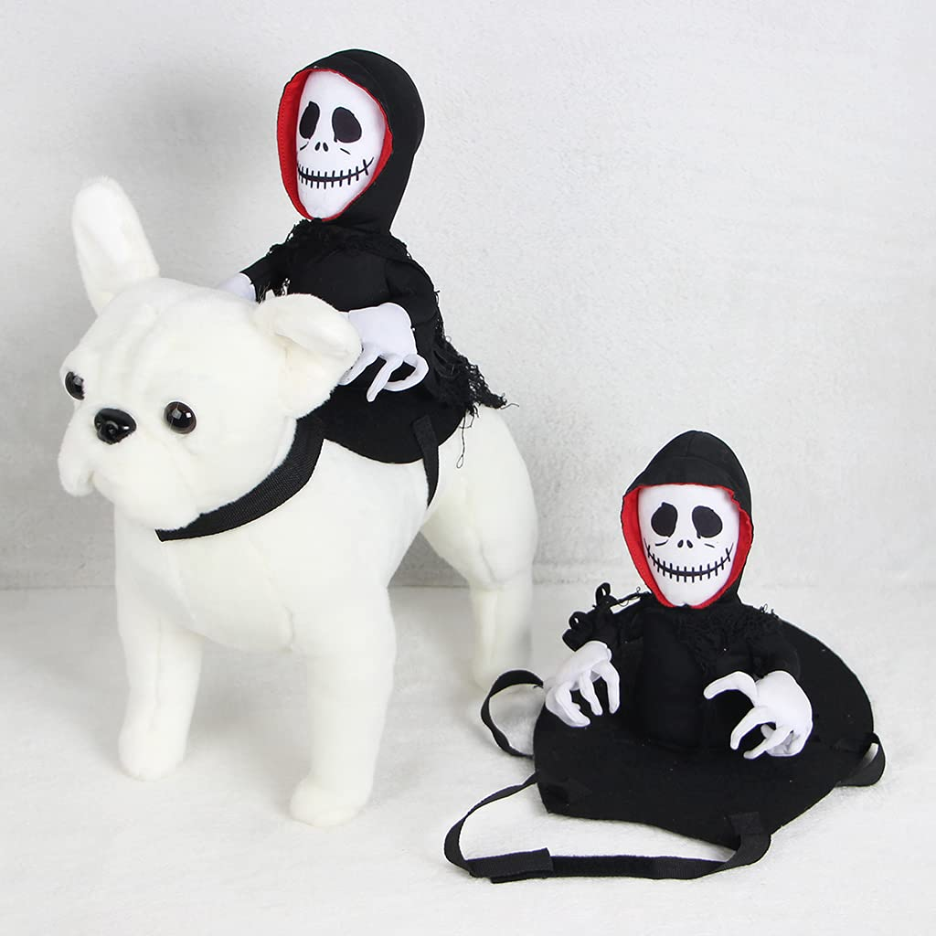 Hooded Skeleton Rider Dog Costume — product detail