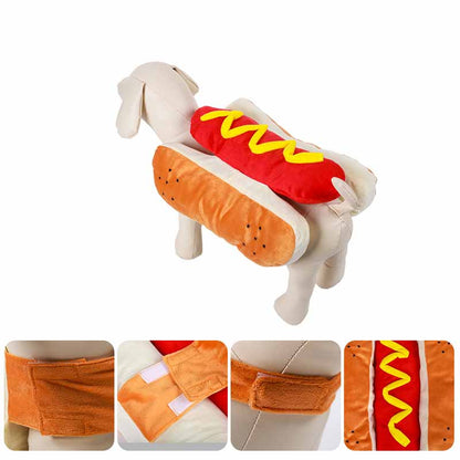 Plush Hot Dog Costume for Dogs — product detail