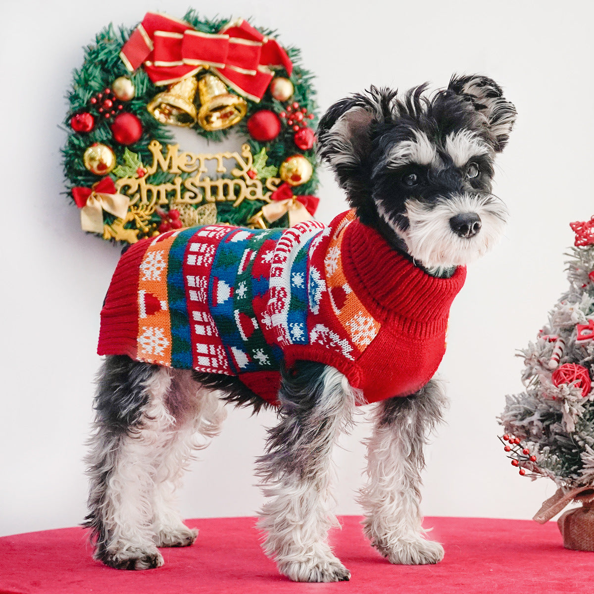 Christmas Turtleneck Dog Sweater — product detail