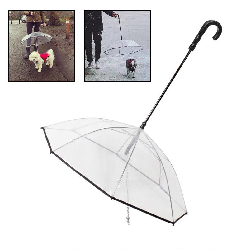 Transparent Pet Umbrella Dog Umbrella Pet Products — product detail