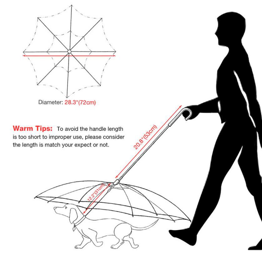 Transparent Pet Umbrella Dog Umbrella Pet Products — product detail