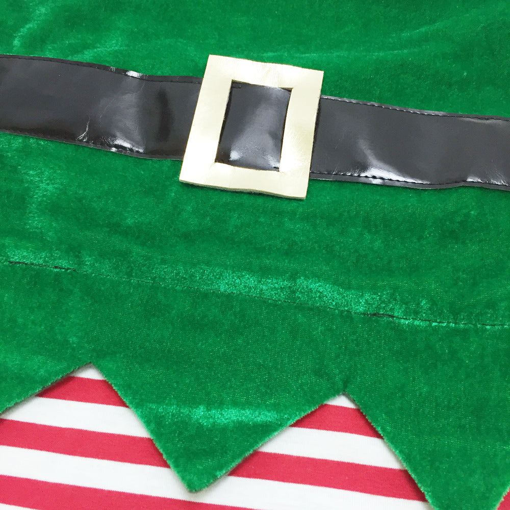Fashion Christmas Clothes Green Elf Pet Dog Christmas Costume — product detail