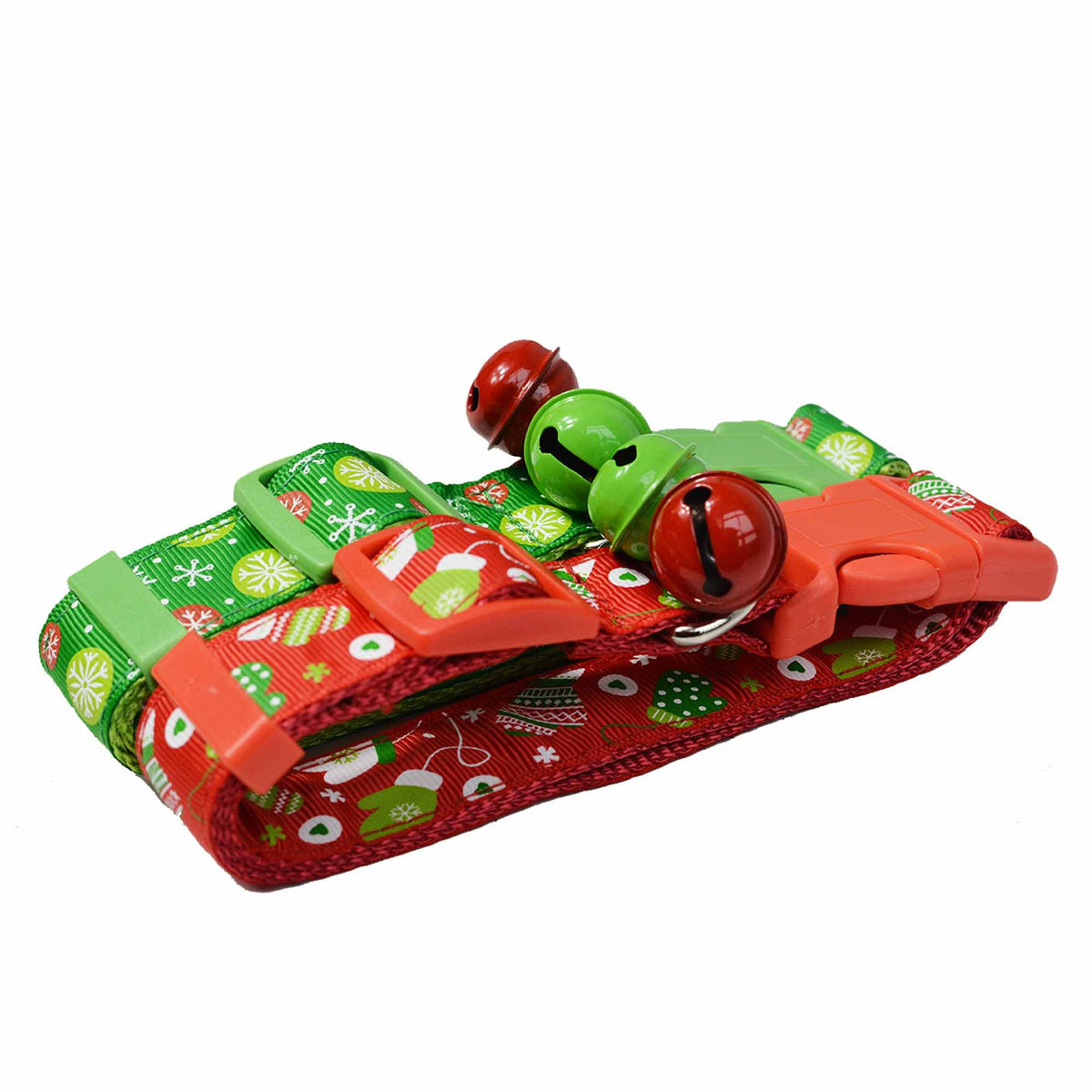Christmas Print Pet Collar with Bell — product detail