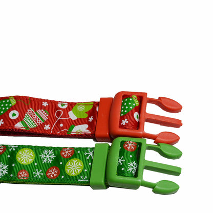 Christmas Print Pet Collar with Bell — product detail
