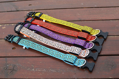 LED Dog Collar Safety Adjustable Nylon Leopard Pet Collar — product detail