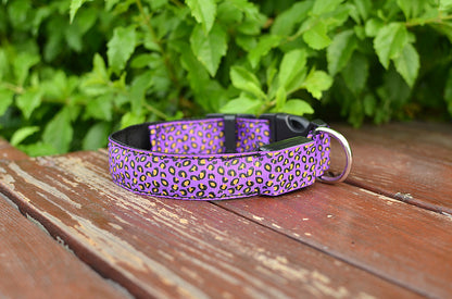 LED Dog Collar Safety Adjustable Nylon Leopard Pet Collar — product detail