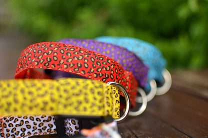 LED Dog Collar Safety Adjustable Nylon Leopard Pet Collar — product detail