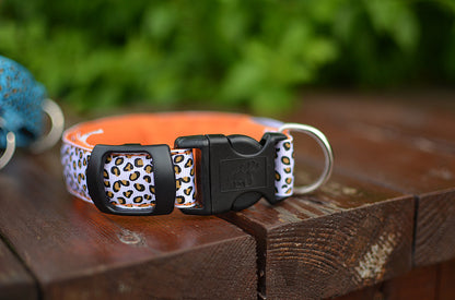 LED Dog Collar Safety Adjustable Nylon Leopard Pet Collar — product detail