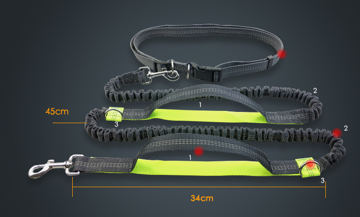 Reflective Hands-Free Running Dog Leash — product detail